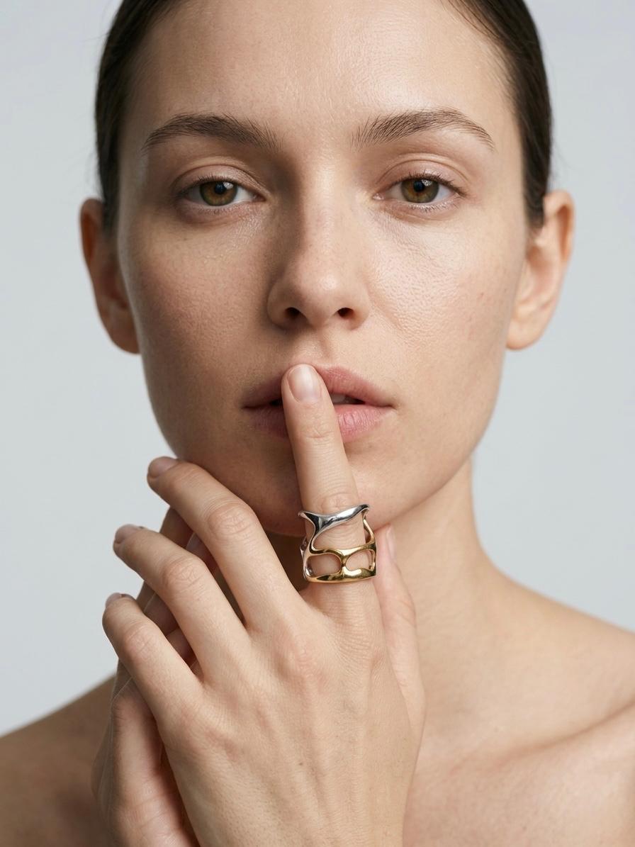 Eclipse Mixed-Metal Openwork Ring