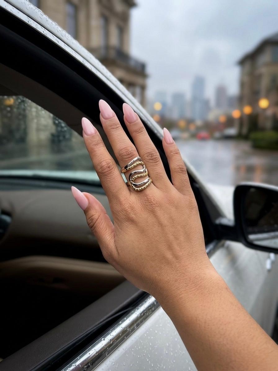 Waveform Two-Tone Statement Ring
