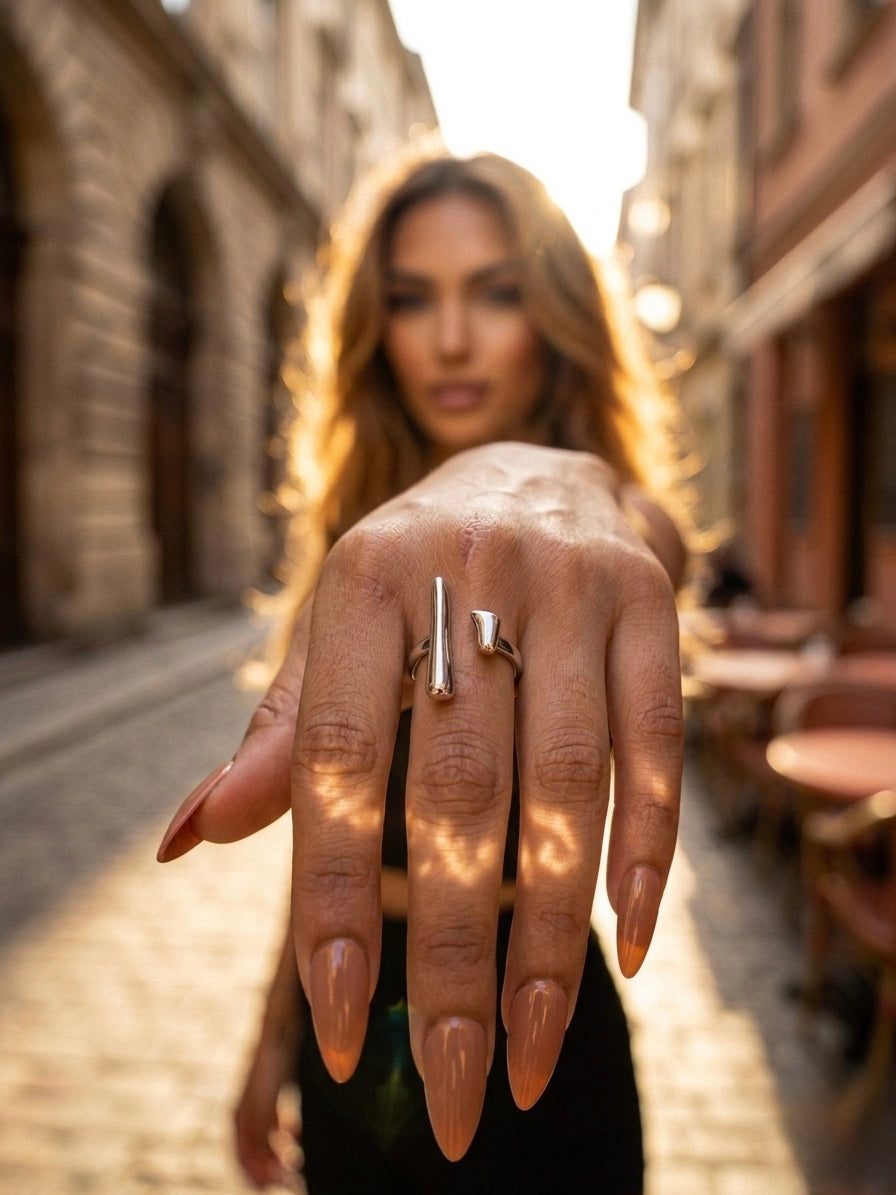Modernist Split Bar Ring