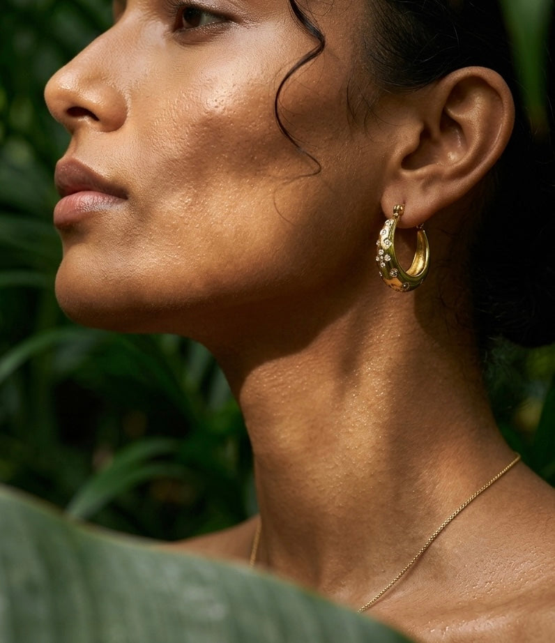 Solstice Crystal Hoop Earrings