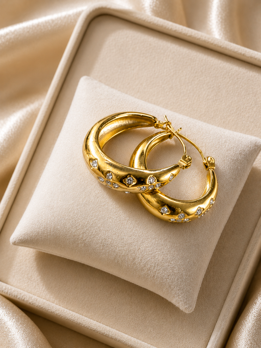 Solstice Crystal Hoop Earrings