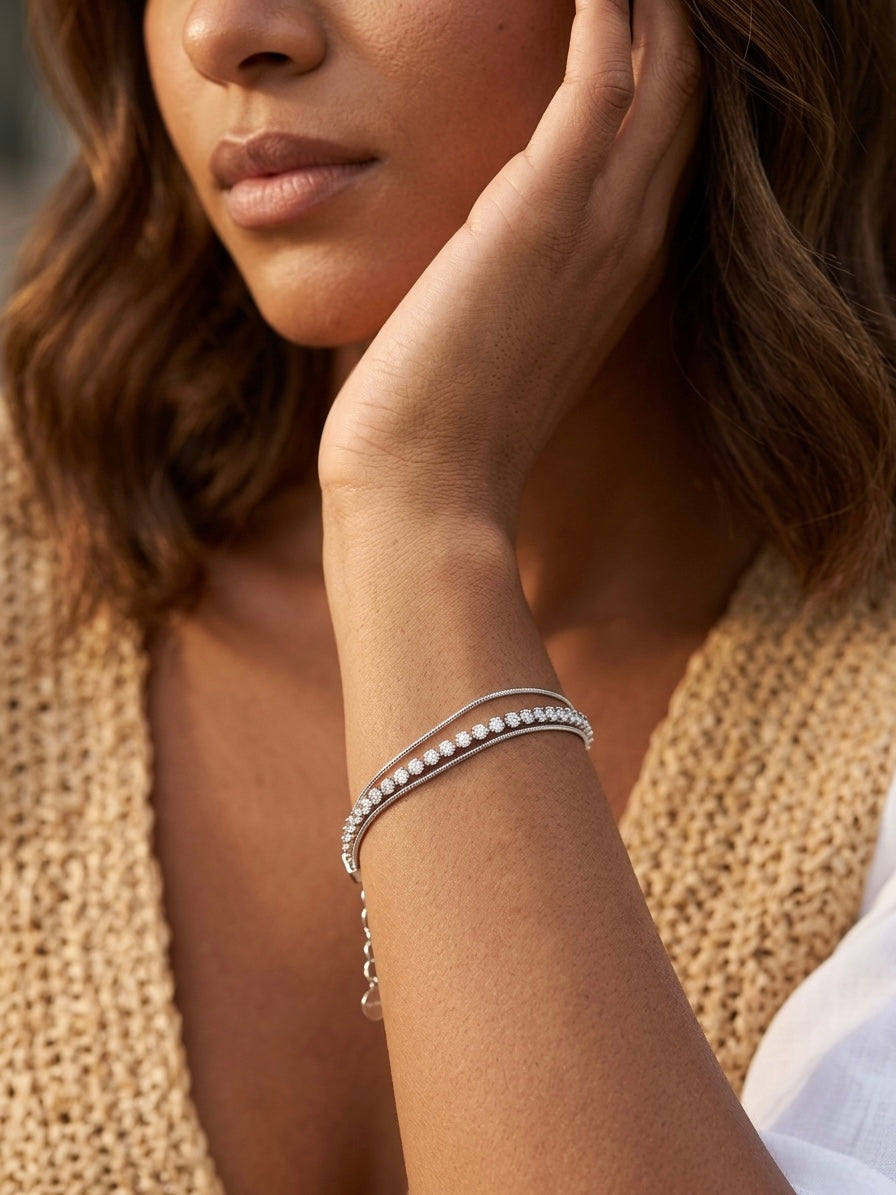Nova Silver Glitz Tennis Bracelet