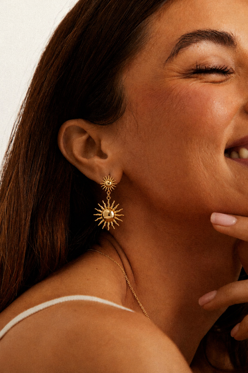 Sunburst Drop Earrings | Radiant 18K Gold-Plated Statement Jewelry