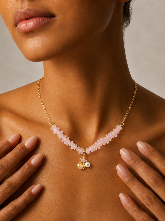 Coastal Charm Beaded Necklace 🐚 | Anti Tarnish