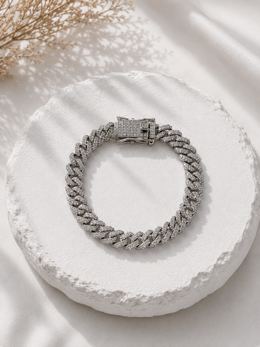 Iced-Out Cuban Link Bracelet | Premium Statement Jewelry