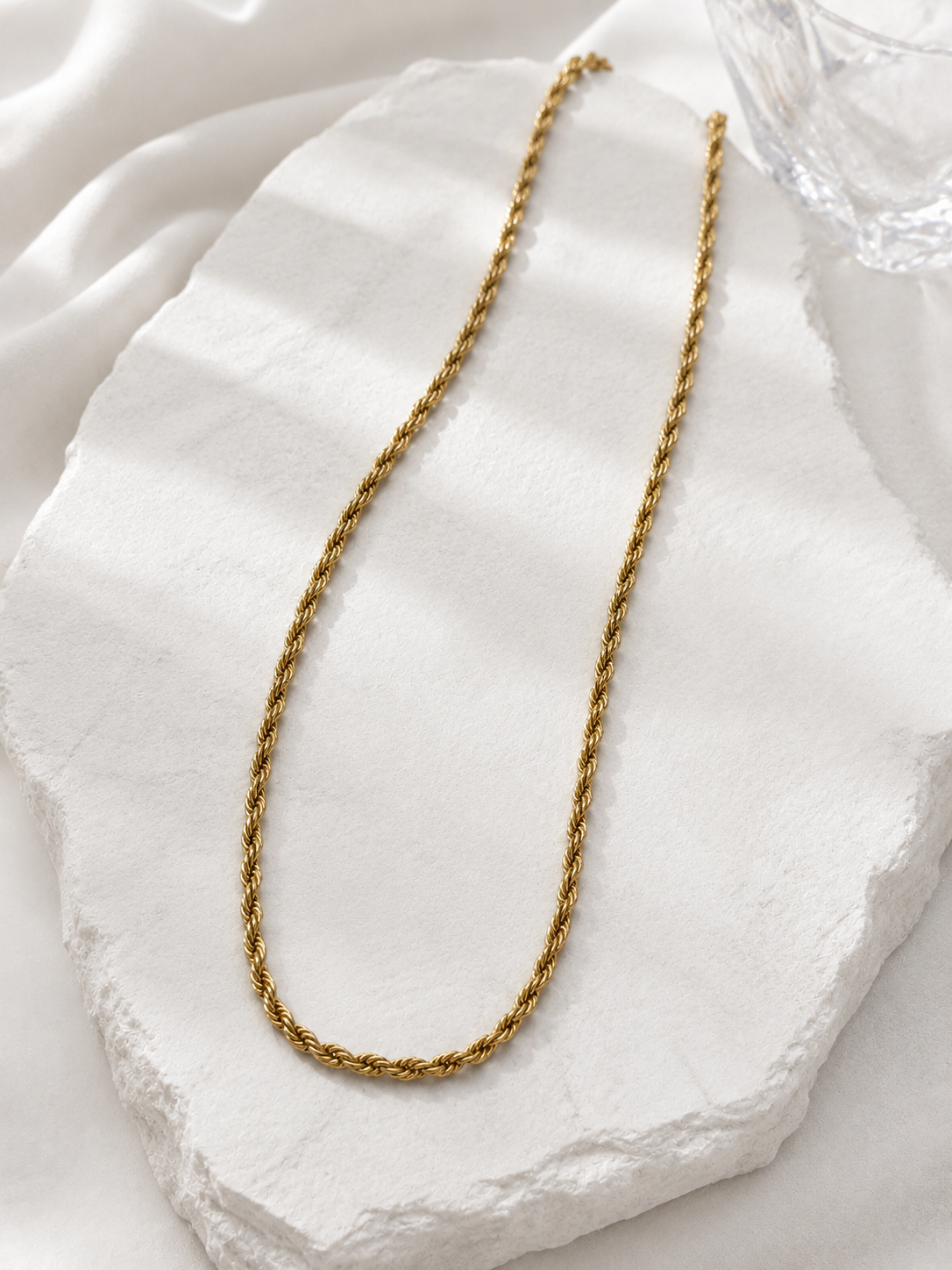 Classic Gold-Tone Rope Chain Necklace | Timeless Minimalist Essential