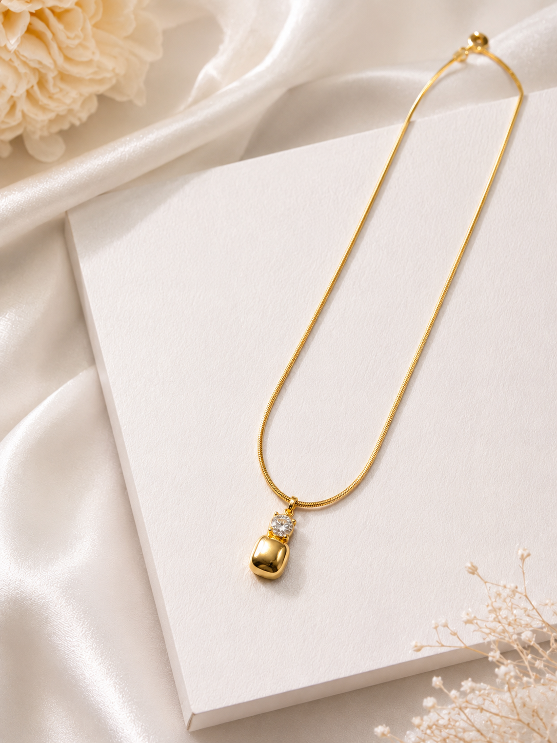 Solitaire Charm Necklace