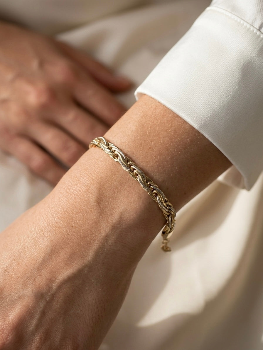 Gilded Weave Braided Bracelet