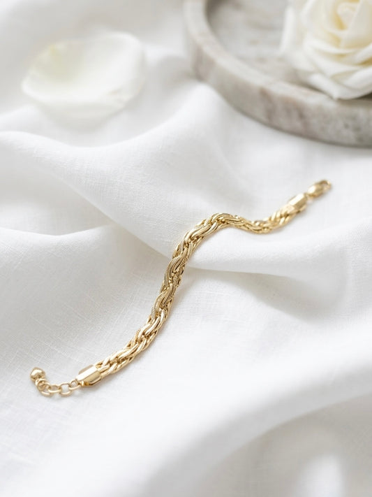 Gilded Weave Braided Bracelet