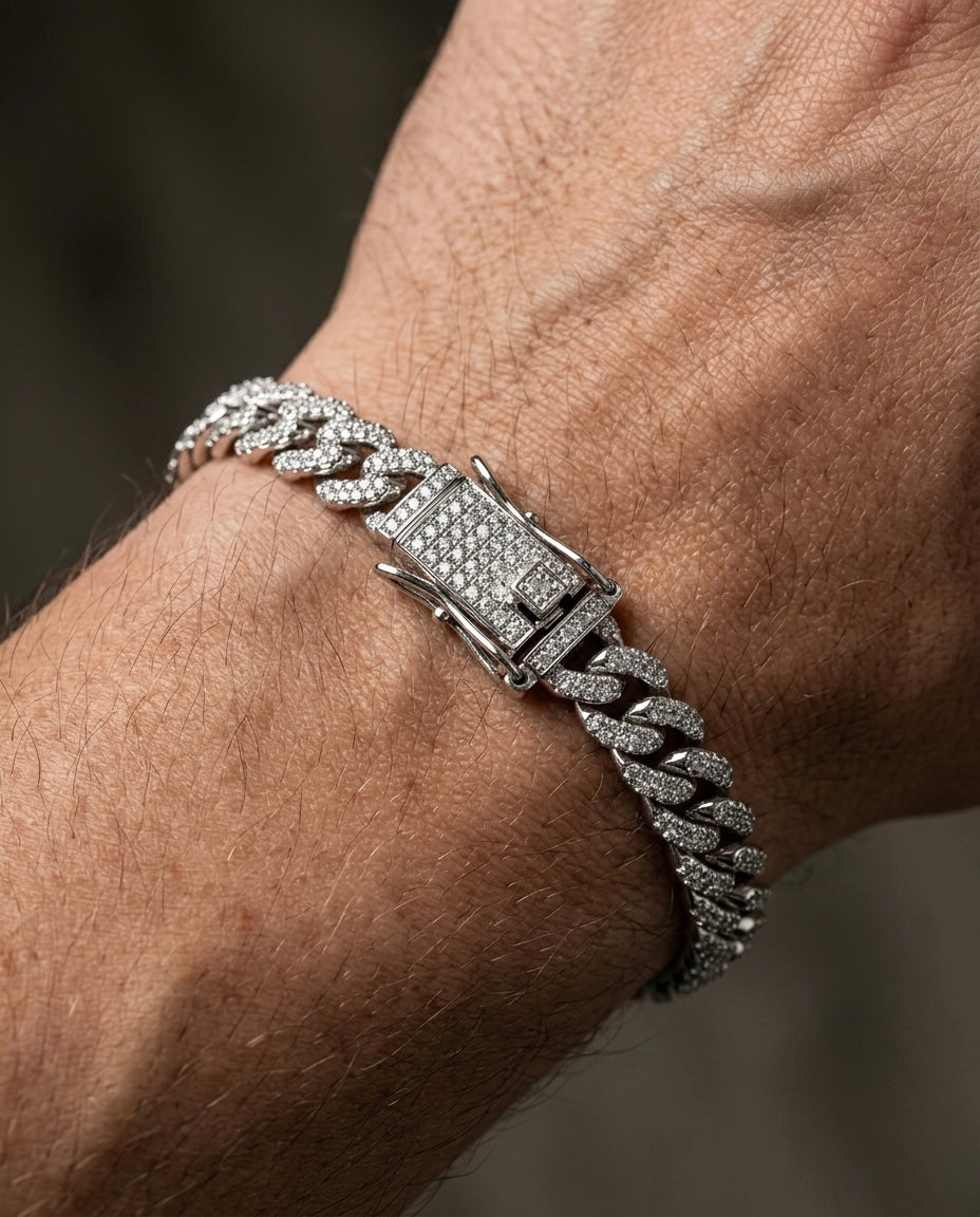 Iced-Out Cuban Link Bracelet | Premium Statement Jewelry
