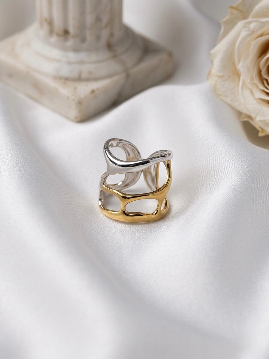Eclipse Mixed-Metal Openwork Ring
