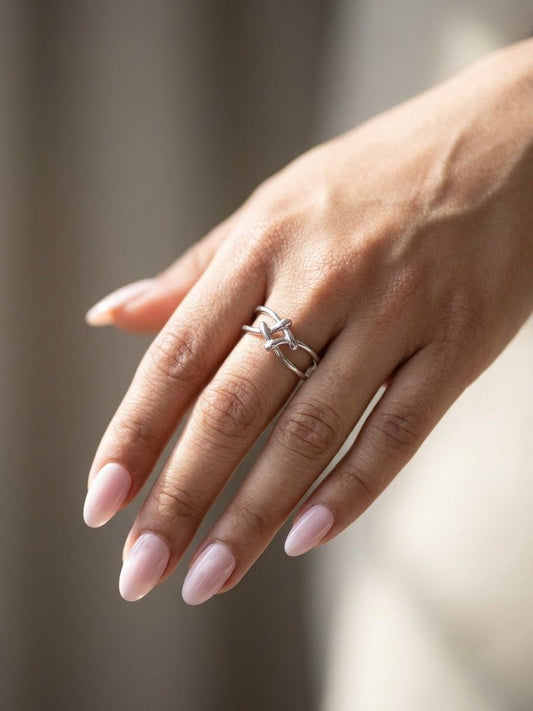 Silver Infinity Knot Band