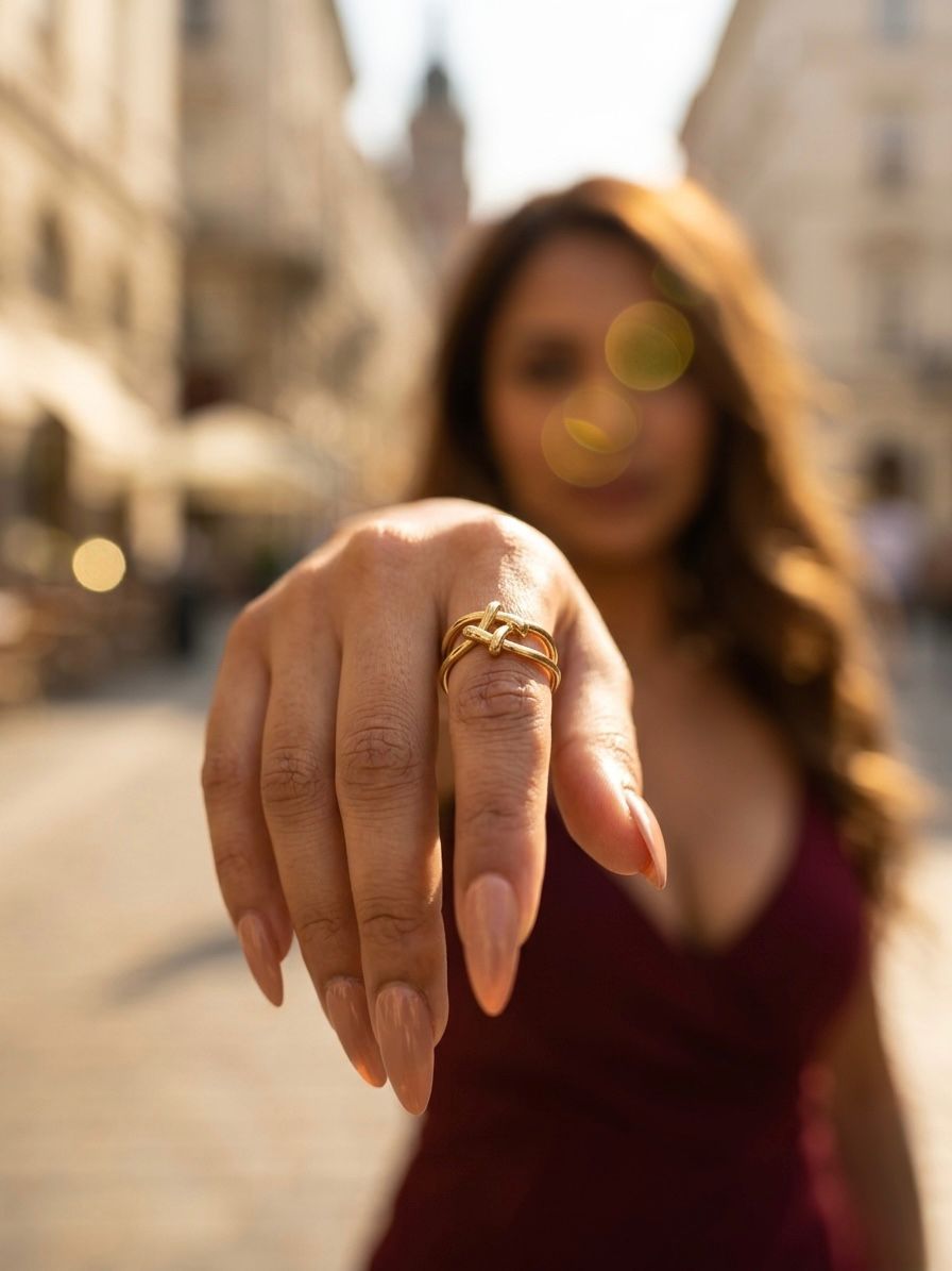 Golden Infinity Knot Band